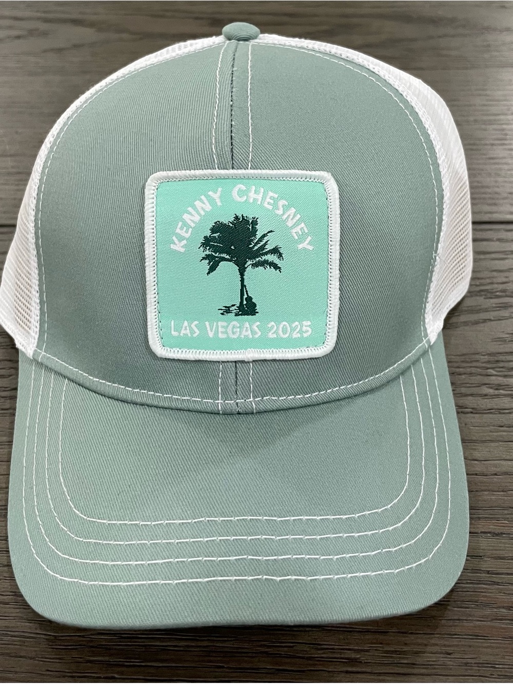 Kenny Chesney Las Vegas Sphere 2025 Seafoam Green and White Trucker Hat Snapback